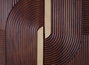 GINER Y COLOMER Meuble bar en bois de manguier et métal, couleur cerise